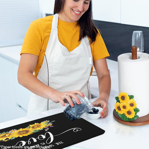 Decoración de cocina YLOVAN girasol resina dorada, combina con otros adornos