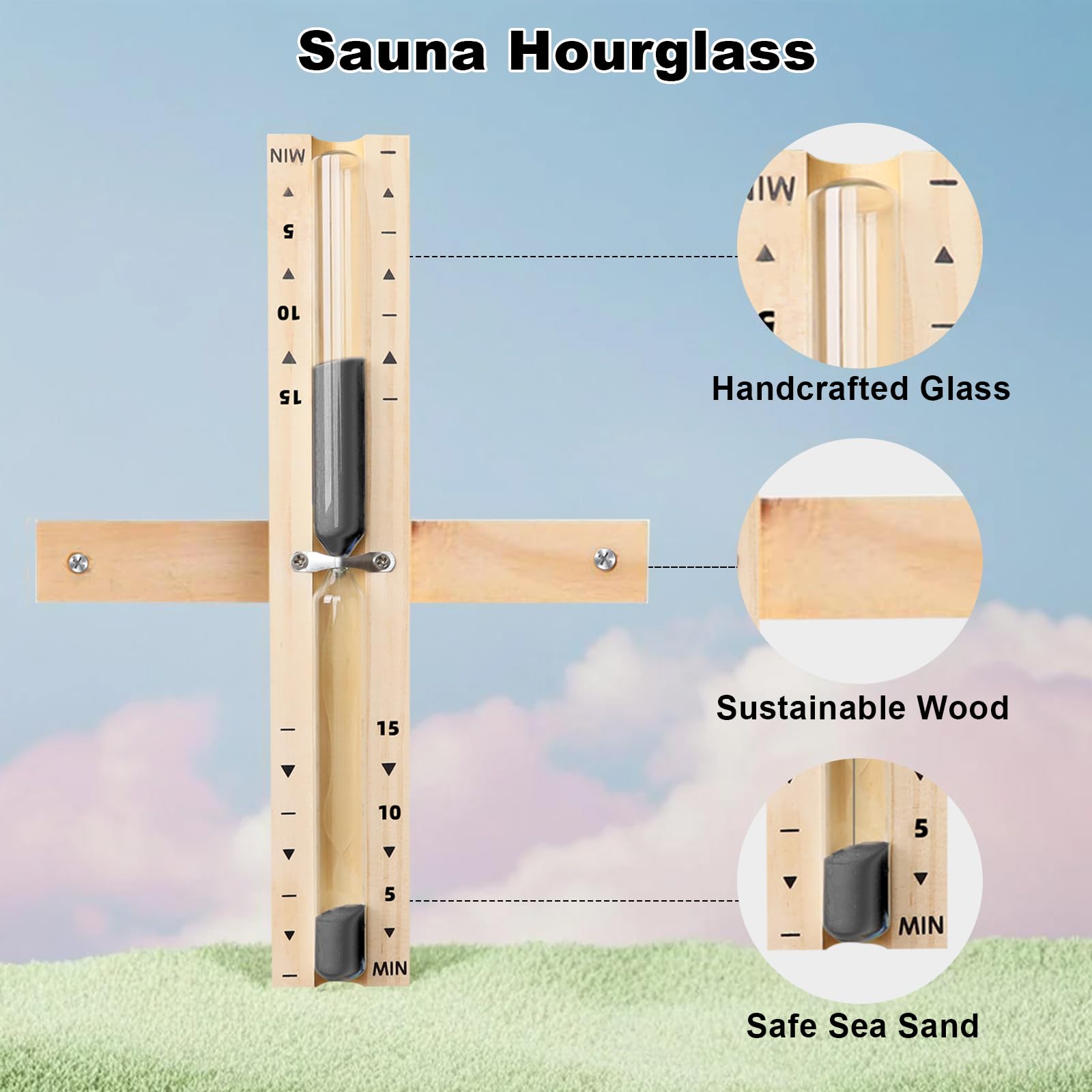 Diseño en madera natural y vidrio claro de YLTIMER para spa.