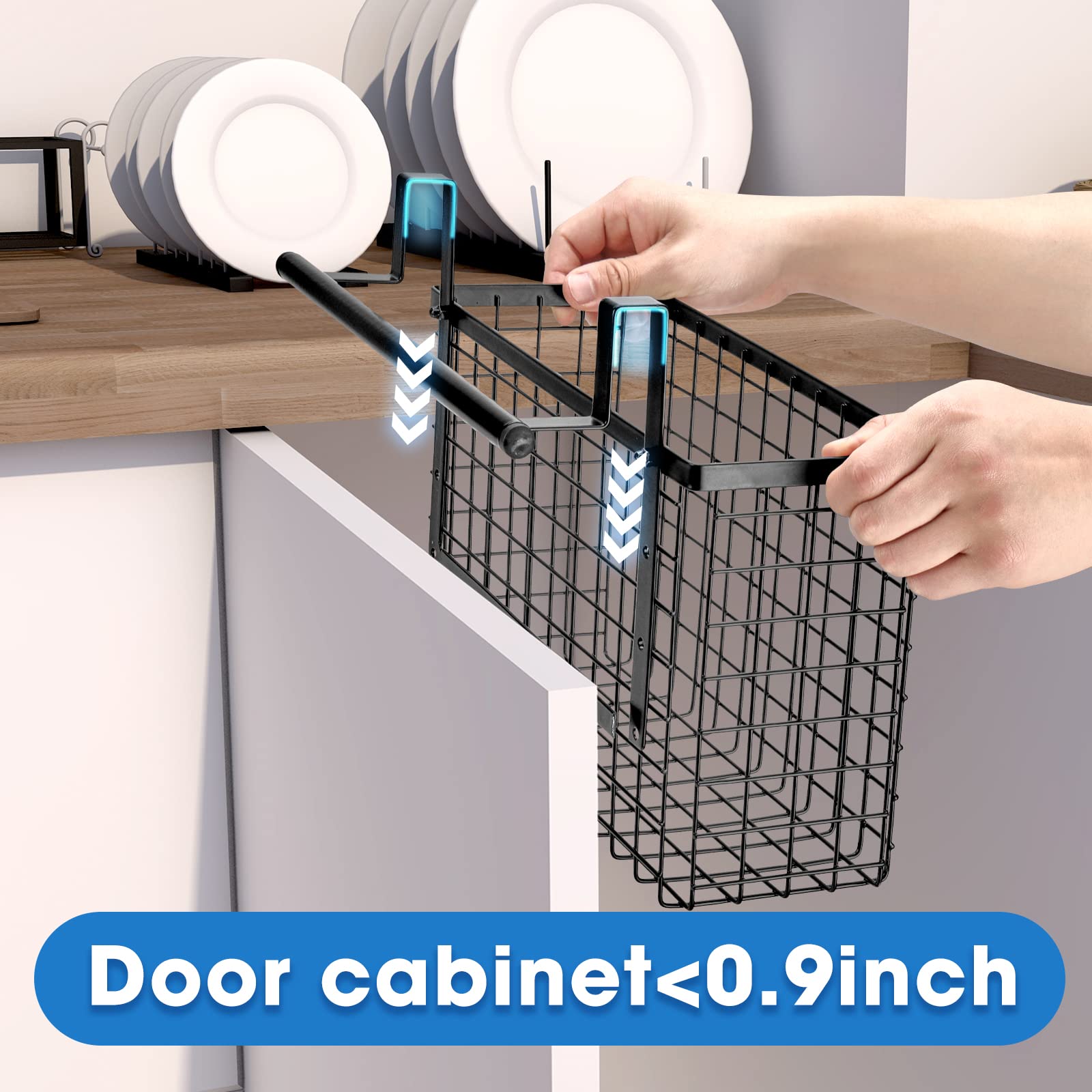 YMCCOOL Organizador de puerta para gabinetes con bandejas ajustables para diferentes tamaños