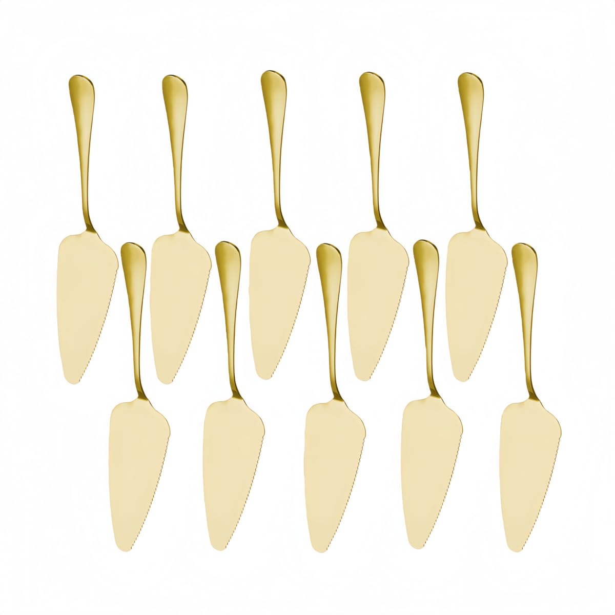 Espátula para pasteles de Ymeibe, pack de 10, acabado dorado, sirve con precisión.