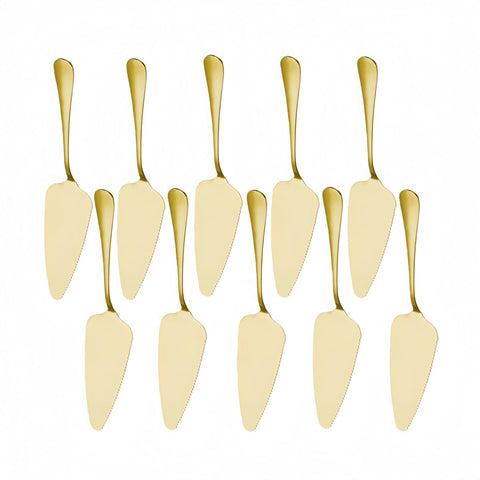 Espátula para pasteles de Ymeibe, pack de 10, acabado dorado, sirve con precisión.