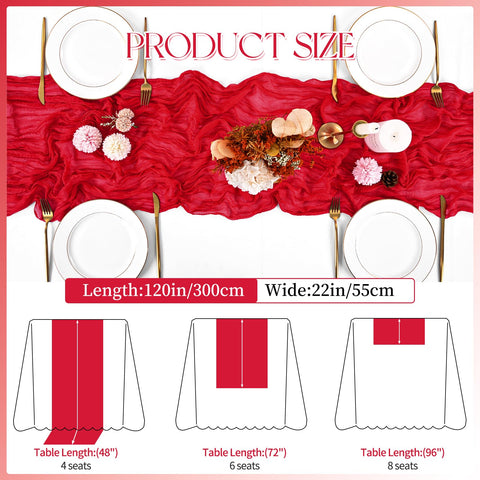 Gasa roja plegada de YMHPRIDE para decoraciones bohemias elegantes