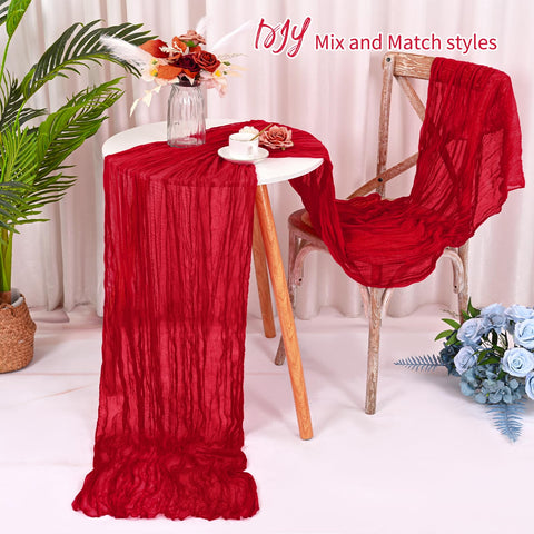 Ducha de bebé decorativa con mantel de gasa roja YMHPRIDE