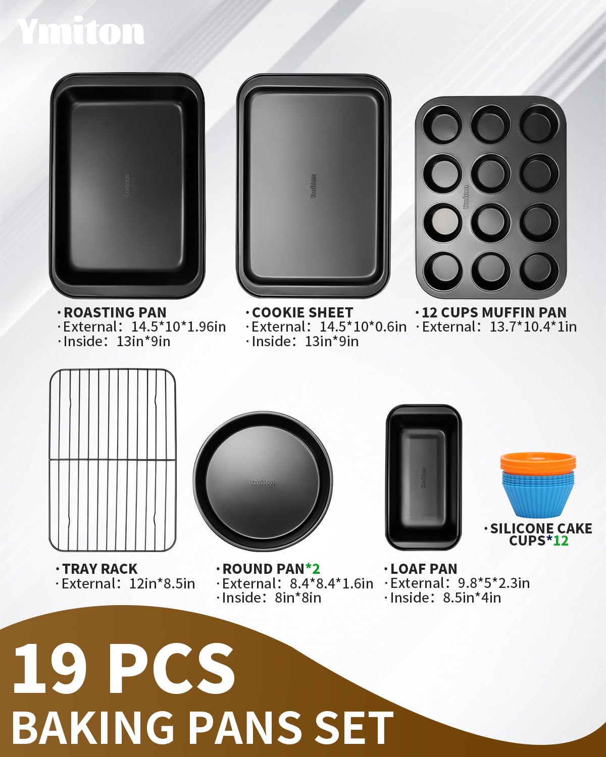 Ymiton molde pastel redondo 22 cm ideal para tortas esponjosas y horneados