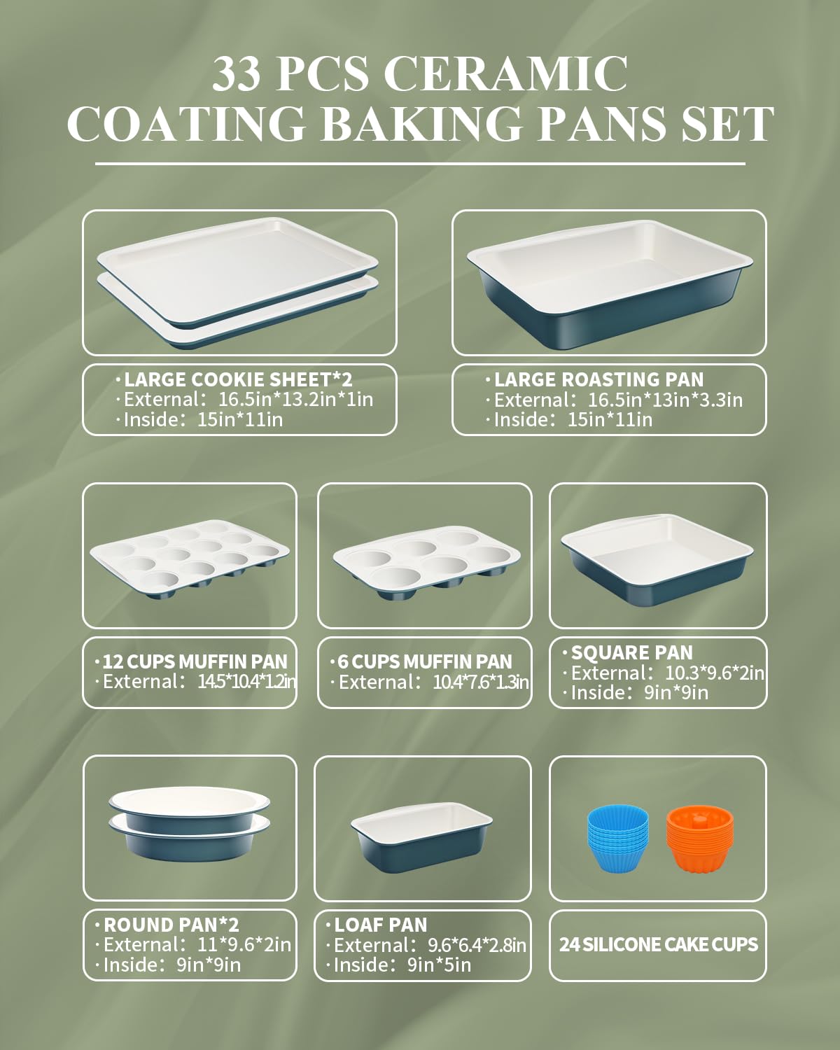 Moldes para pastel redondos cerámicos para horneados uniformes