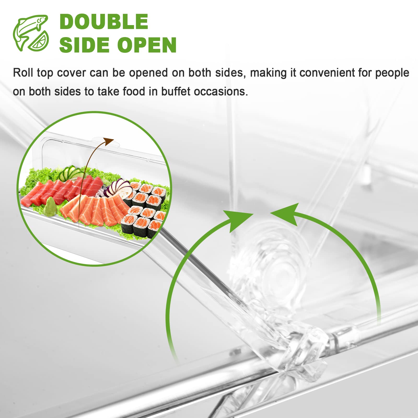 Uso interior o exterior, ideal para buffets.