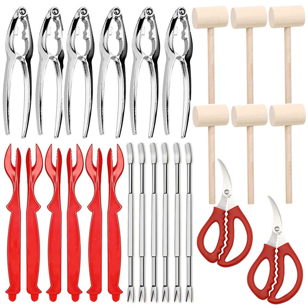 Ymkf Sqqr set de herramientas para mariscos 26 piezas listo para servir mariscos