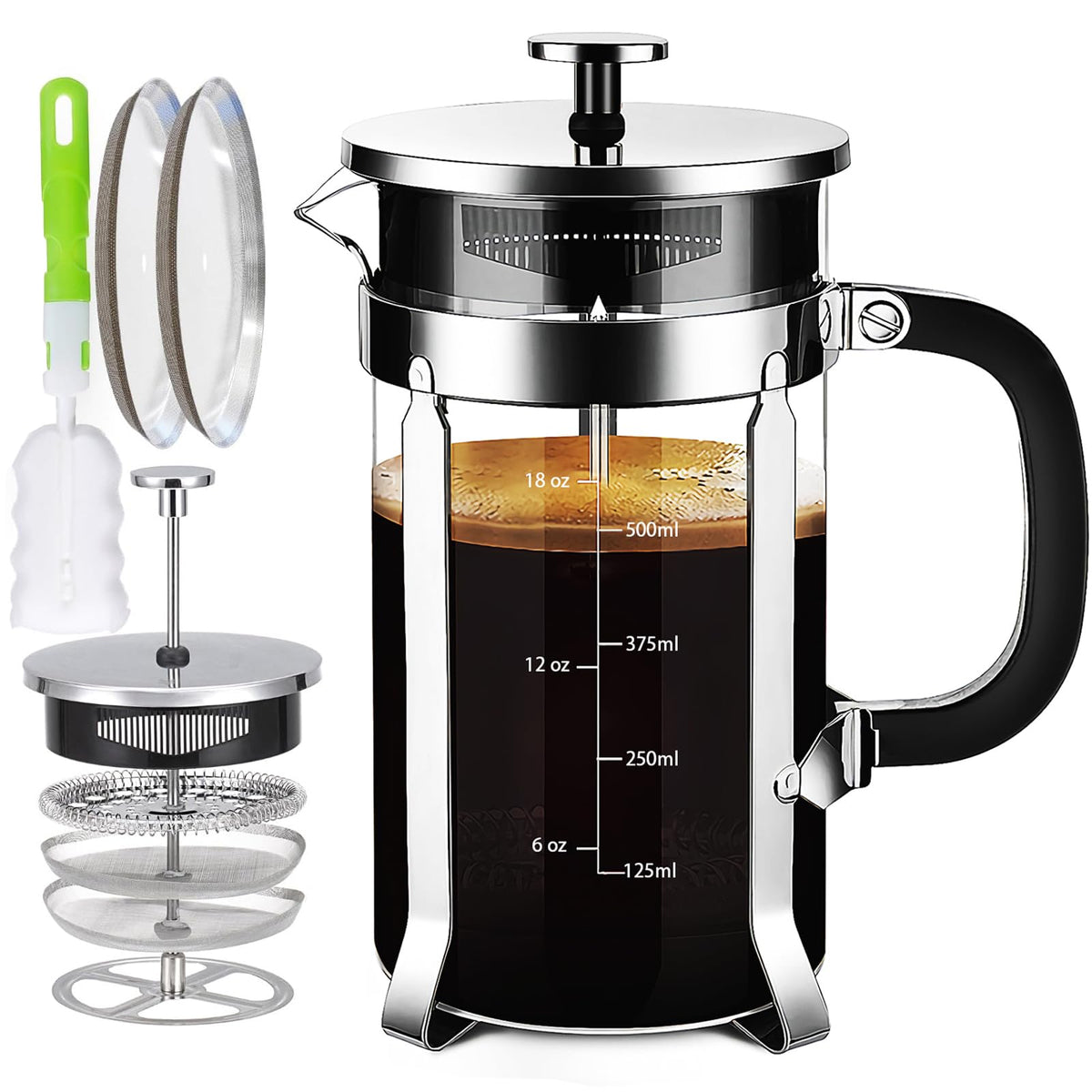 Prensa francesa YMMIND con acero 304 para café suave.