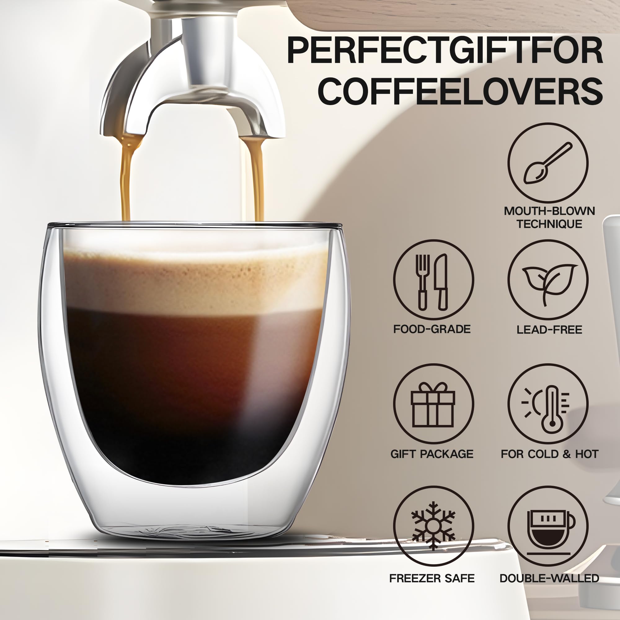 Taza YMMIND para café y té, sostenla con comodidad gracias a su diseño ligero.