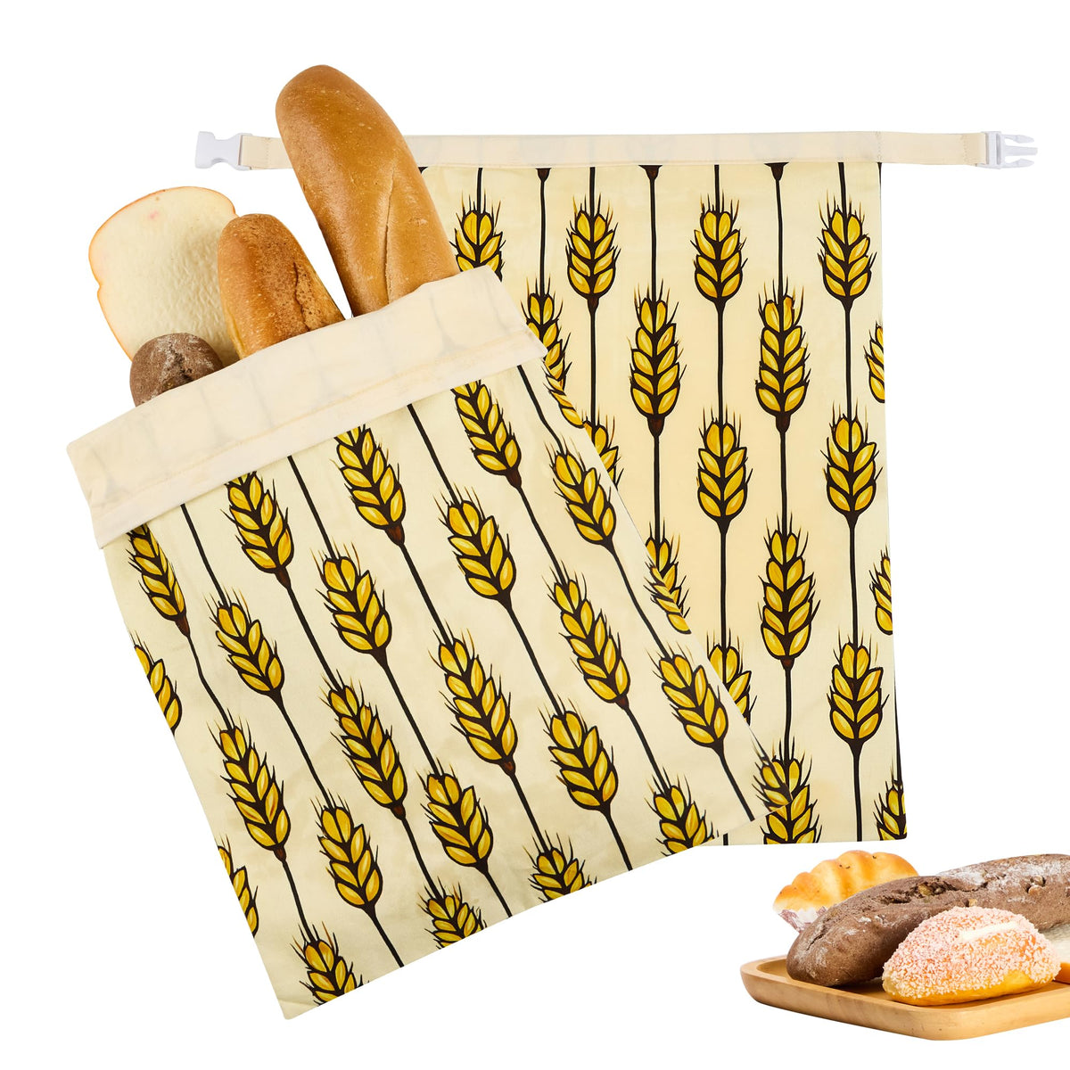 Bolsa YMububWena de cera de abeja con doble capa para conservar pan casero fresco.