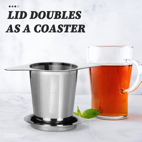 Infusor Yoassi diseñado para colgar en la orilla de teteras o tazas.