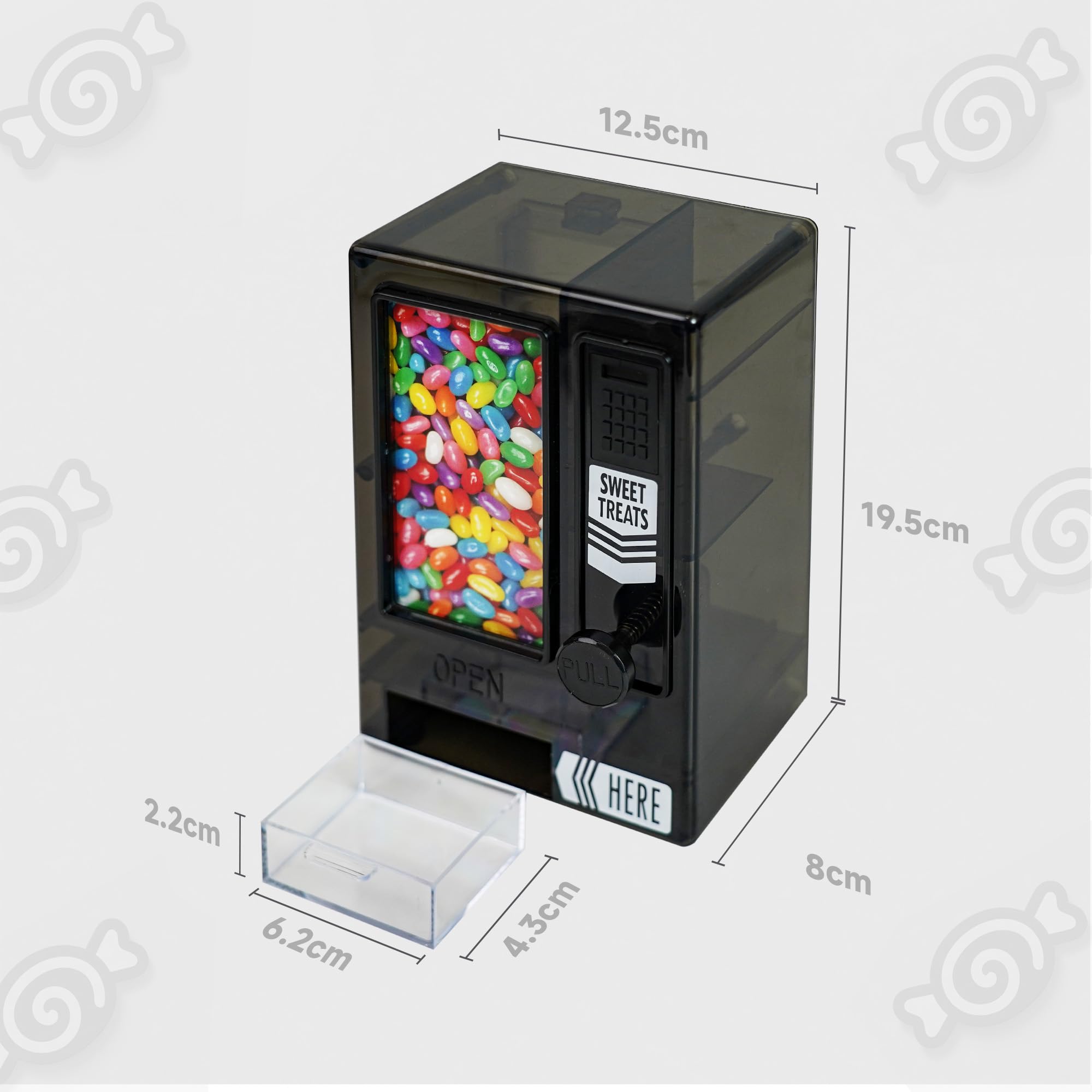 YOBRO Dispensador de dulces mano, operación manual rápida para compartir dulces.