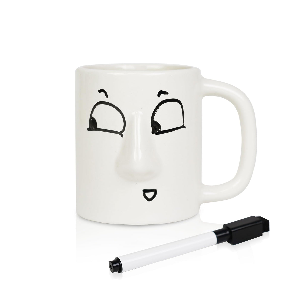 Taza YOBRO con cara divertida para animar la mañana y romper el hielo.