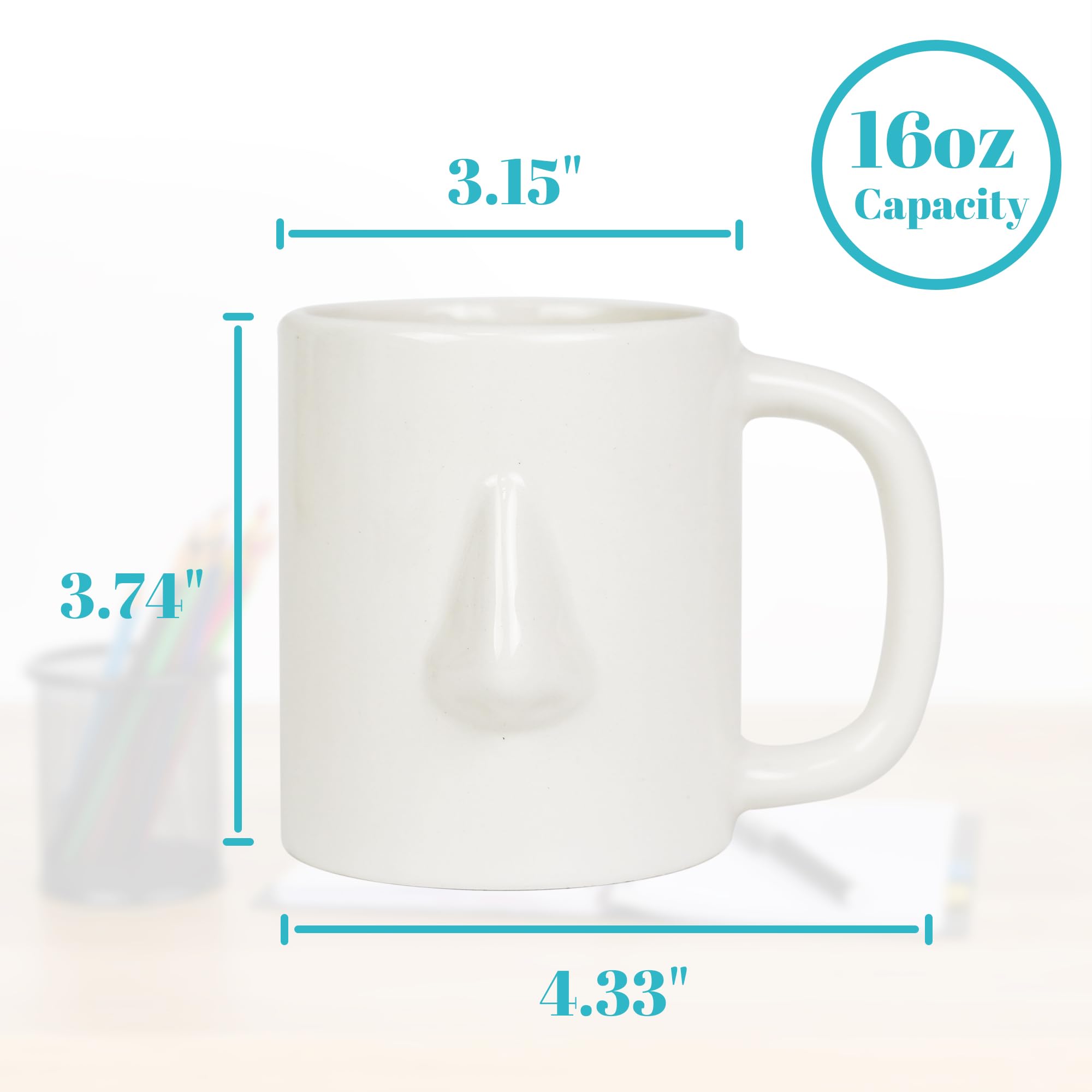 Taza YOBRO con nariz divertida, diseño único para sorprender en la oficina.