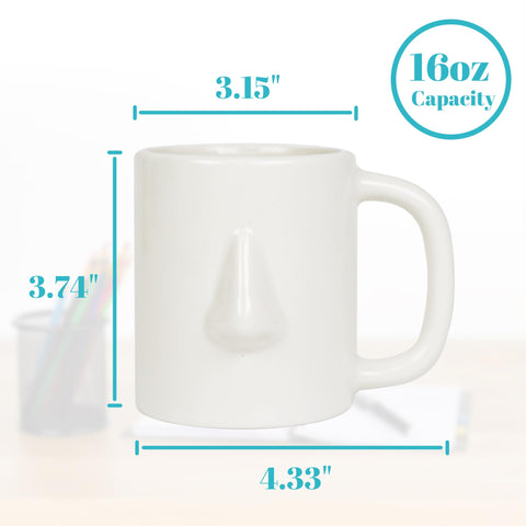 Taza YOBRO con nariz divertida, diseño único para sorprender en la oficina.