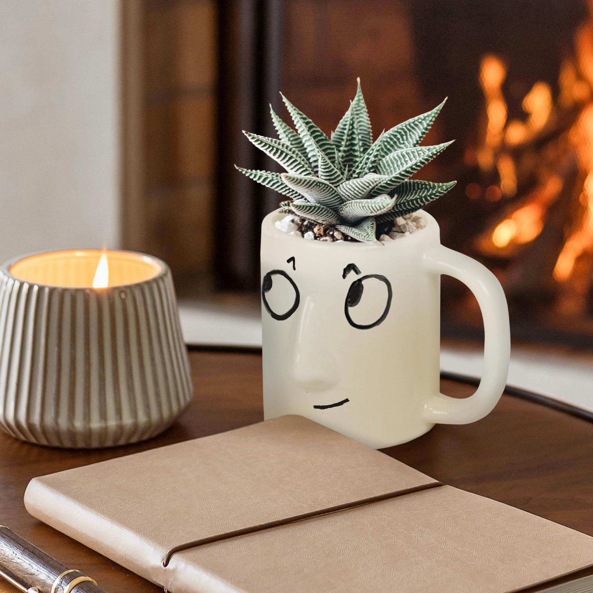Taza YOBRO con mango cómodo, diseño ergonómico para un agarre estable.