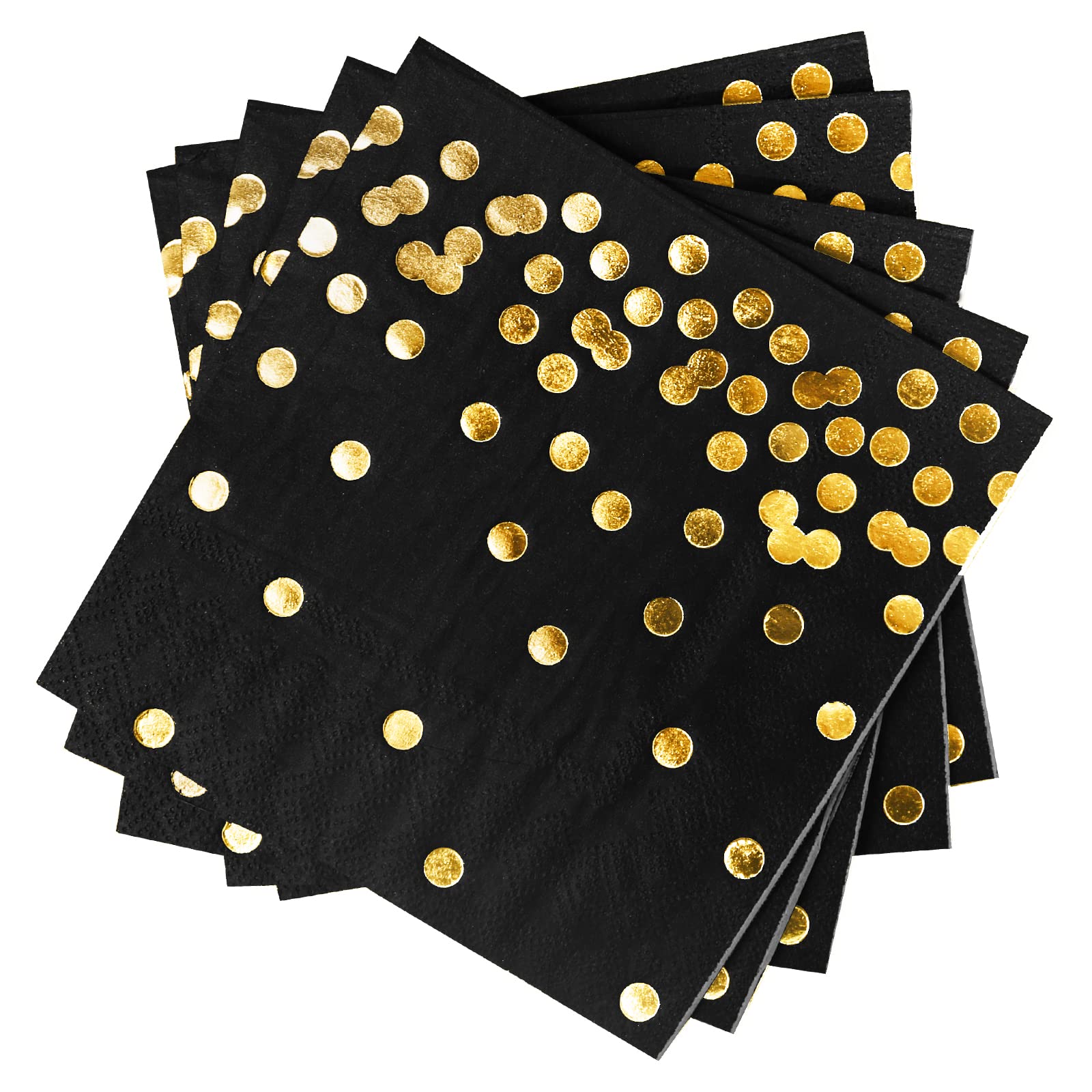 Servilletas YOCHANDA confeti dorado, 100 piezas, ideales para fiestas elegantes.