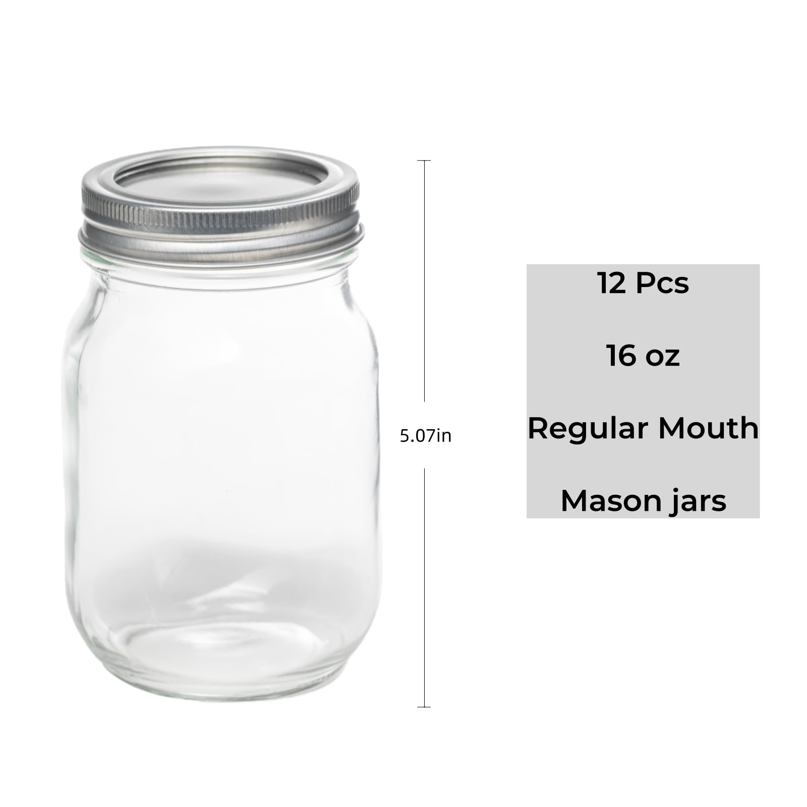 Yodecy frasco mason 16 onzas, uso para almacenamiento y preparación de meriendas.