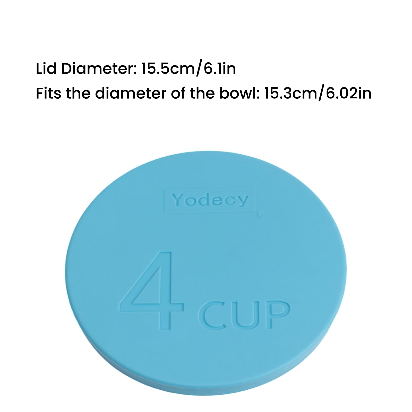 Tapas azules de silicona Yodecy, duraderas y seguras para refrigerar y calentar.