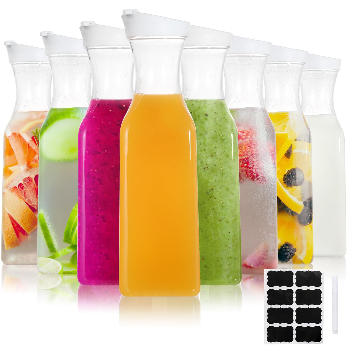 Jarra Youeon 50 oz con tapa blanca, gran capacidad para servir agua.