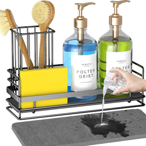 Yofidra dispensador de jabón en acero inoxidable; práctico y duradero para lavabos, facilita el uso diario.