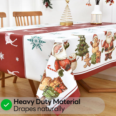 Mantel navidad rectangular rojo de Yofori, tamaño 54x72 para cenas familiares.