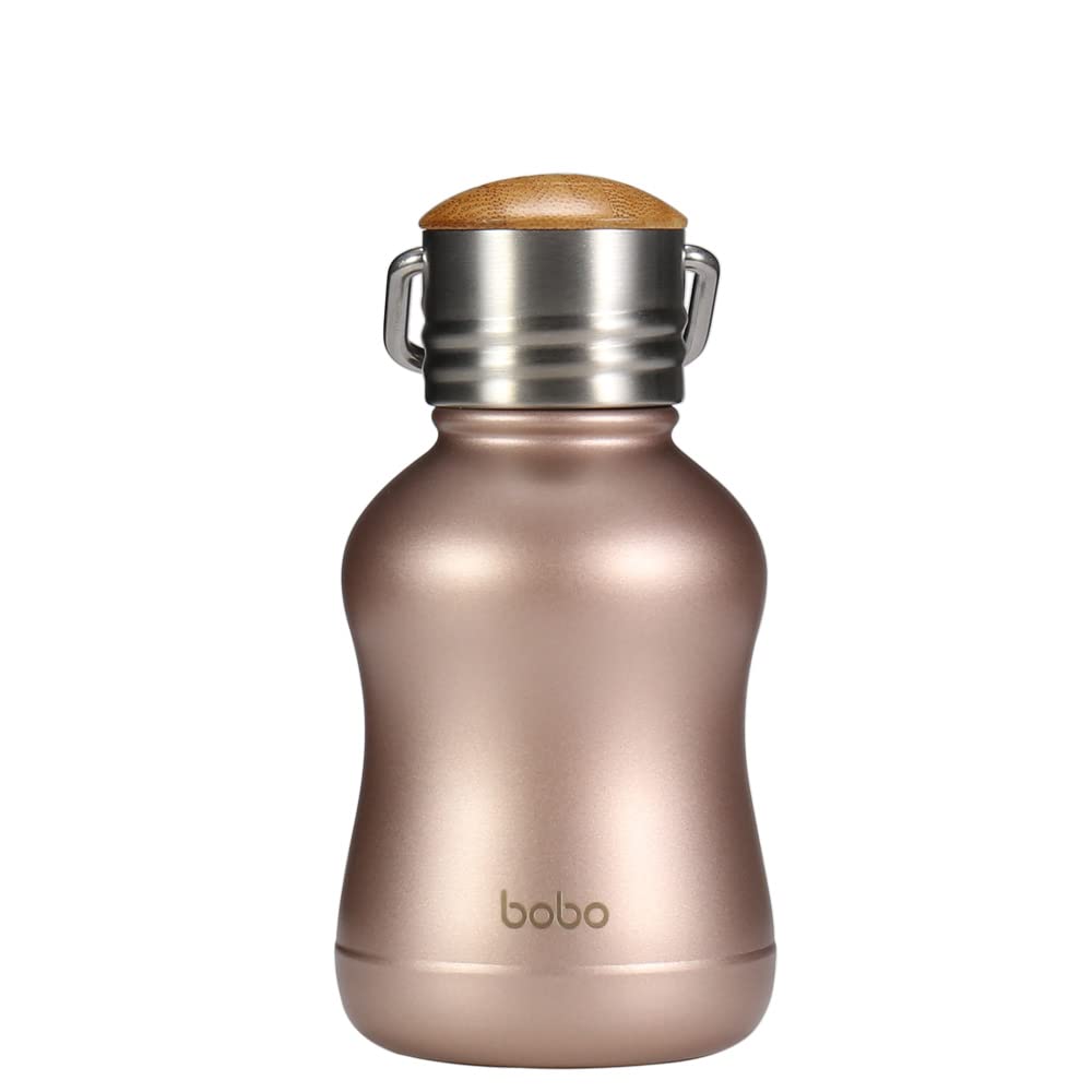 YOHKOH botell con tapa de bambú dorada, sin fugas para uso diario.