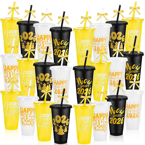 Copa Yoiemivy de 24 onzas con tapa y pajilla, ideal para fiestas festivas