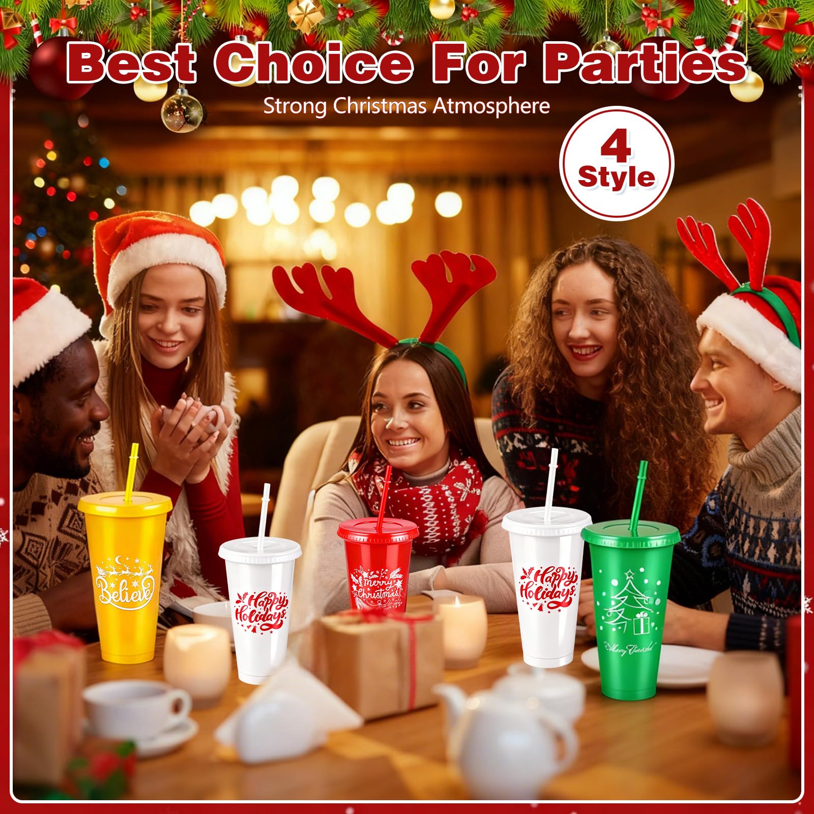 Copas para fiestas navideñas en casa, ideales para eventos