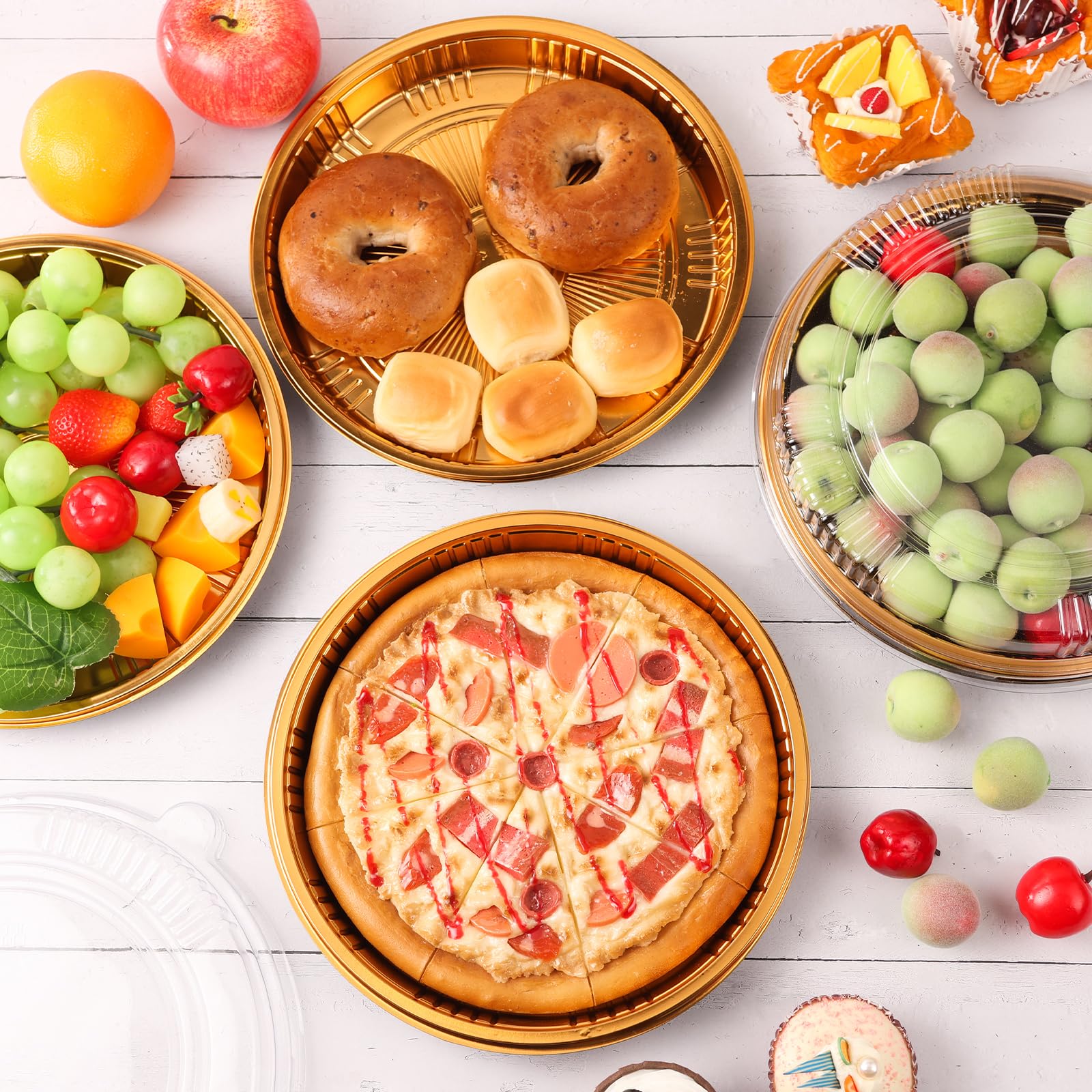 Contenedor de pastel Yoiemivy para reuniones, 9 pulgadas, seguro para porciones.