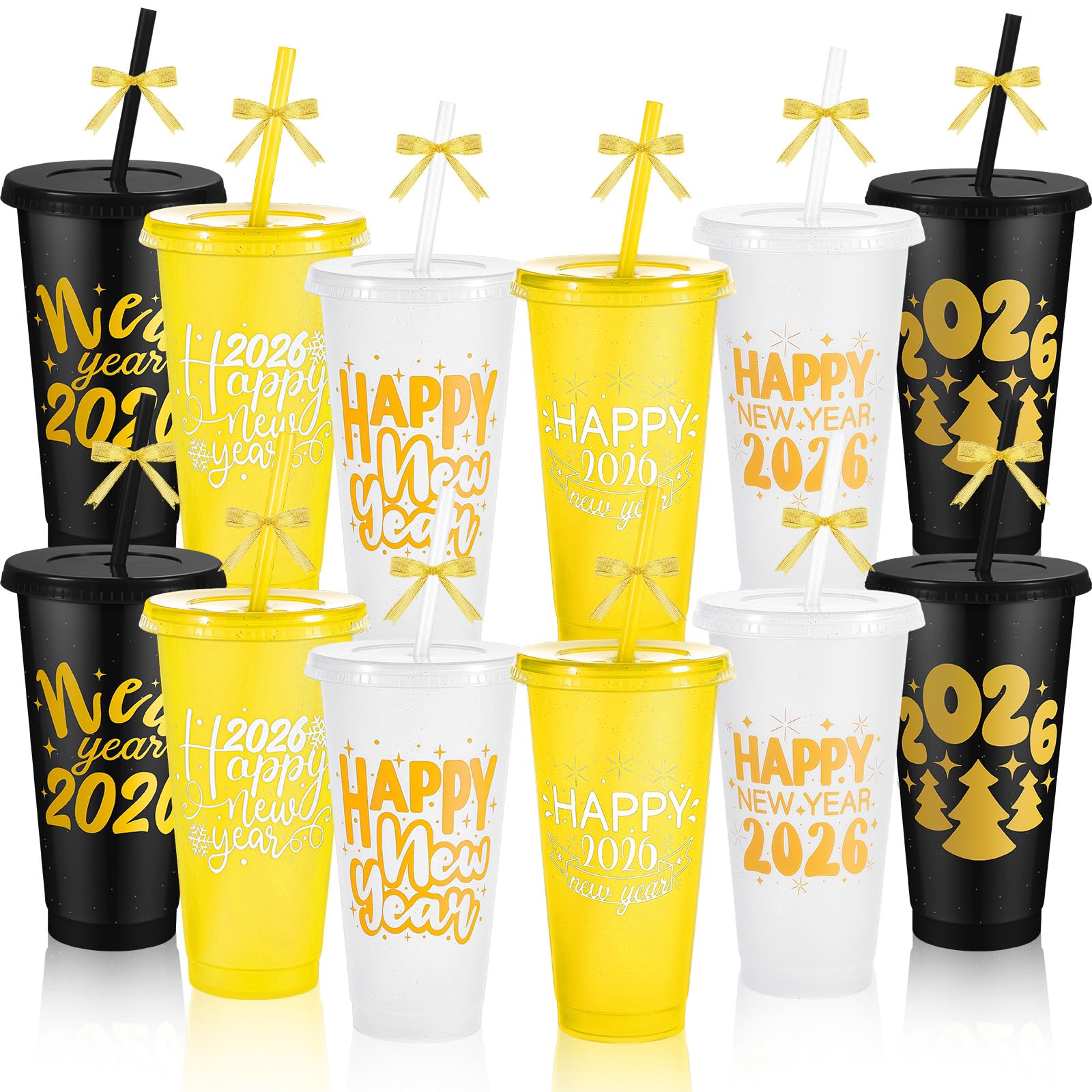 Vasos Yoiemivy 24oz con tapa y pajilla, útiles para evitar derrames en reuniones
