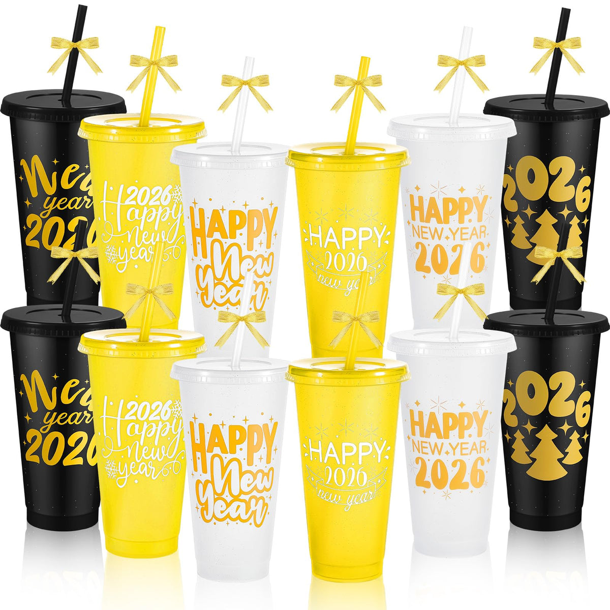 Vasos Yoiemivy 24oz con tapa y pajilla, útiles para evitar derrames en reuniones