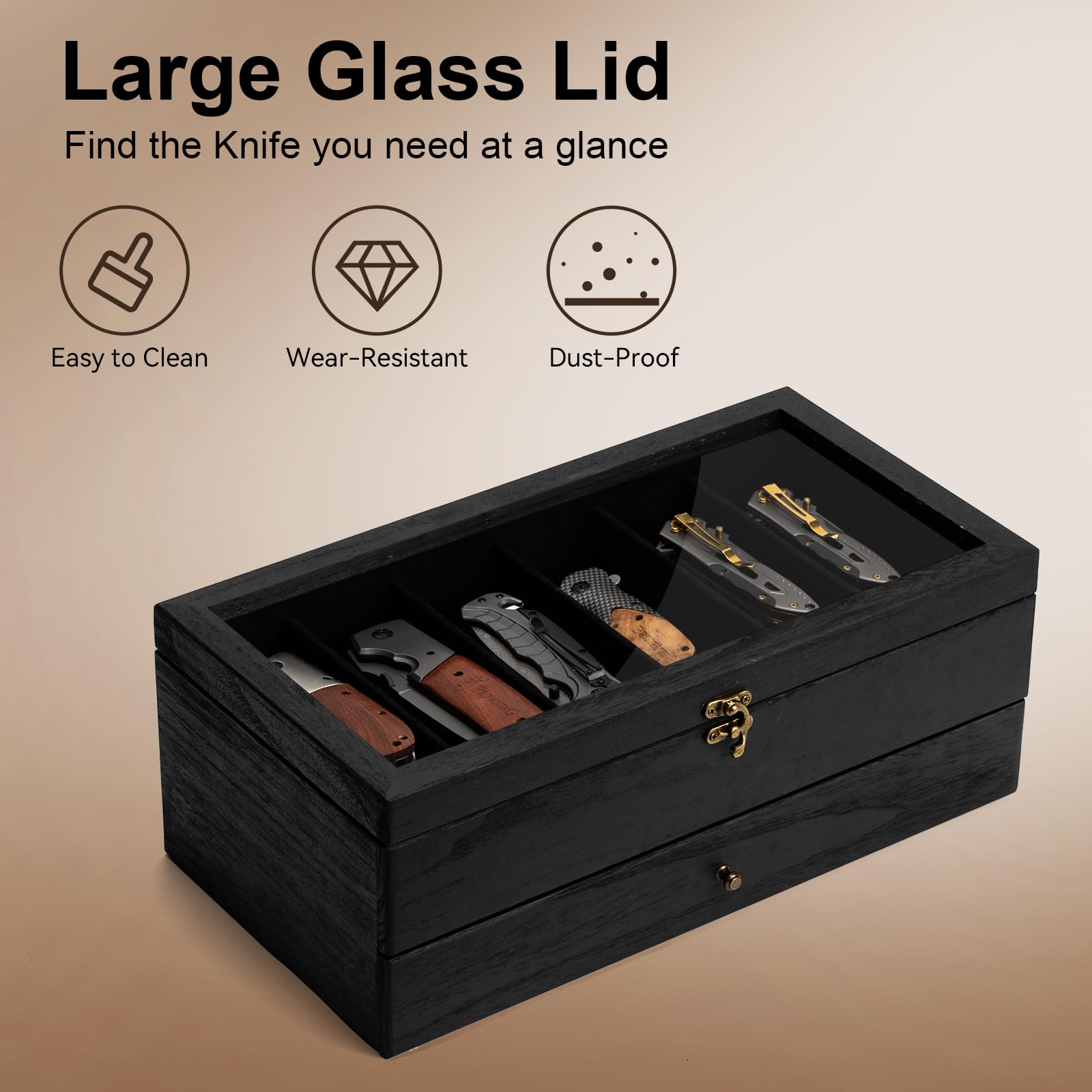 Yoimori caja con 9 huecos para organizar cuchillos y accesorios de forma ordenada