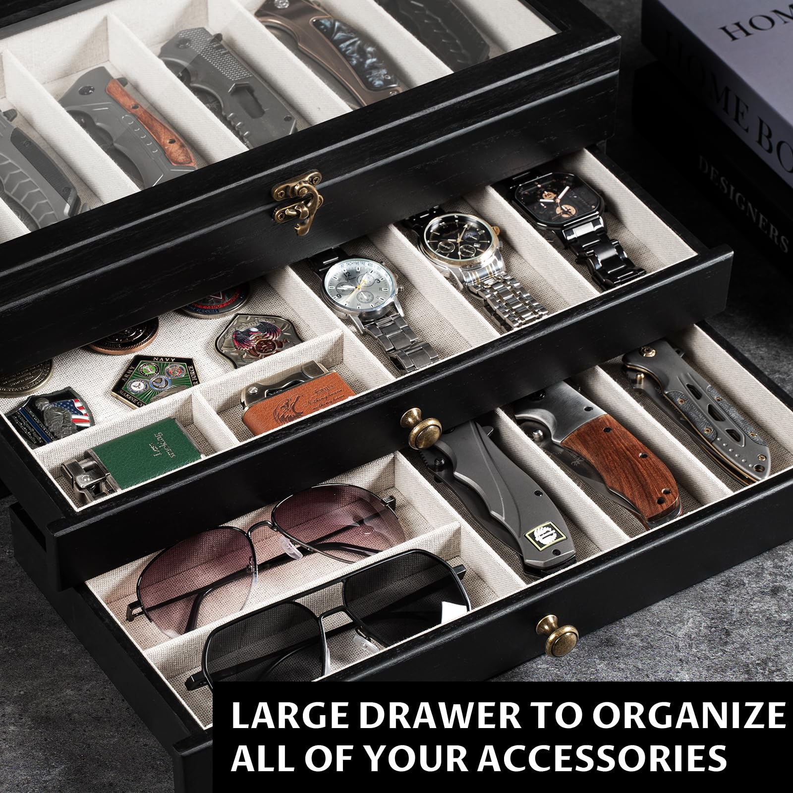Regalo para hombres: caja exhibicion de cuchillos