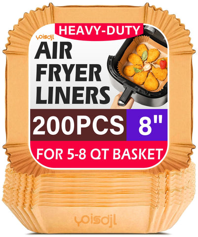 Liner YOISDJL para freidora de aire de 8 pulgadas, ajuste perfecto para cocción limpia