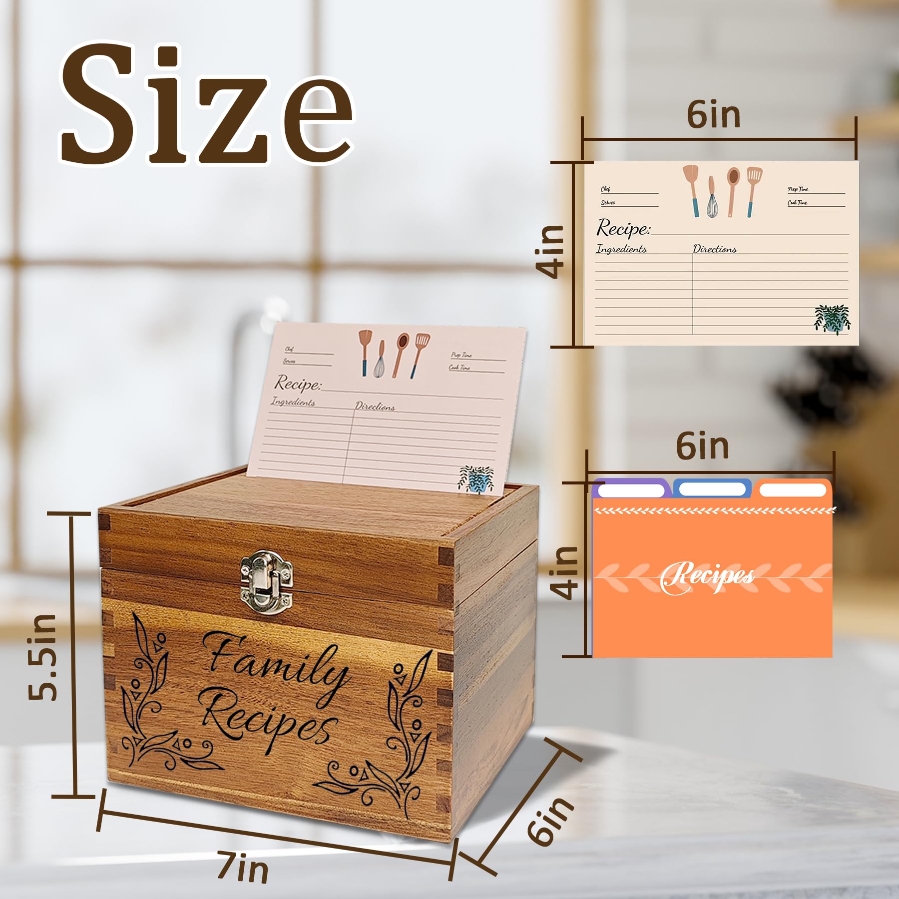 YOJO 50 tarjetas dobles 4x6 incluidas para conservar recetas familiares