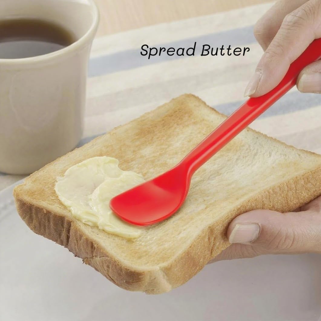 Cucharita de silicona de Yoku Made para yogur y salsas, uso diario fácil.