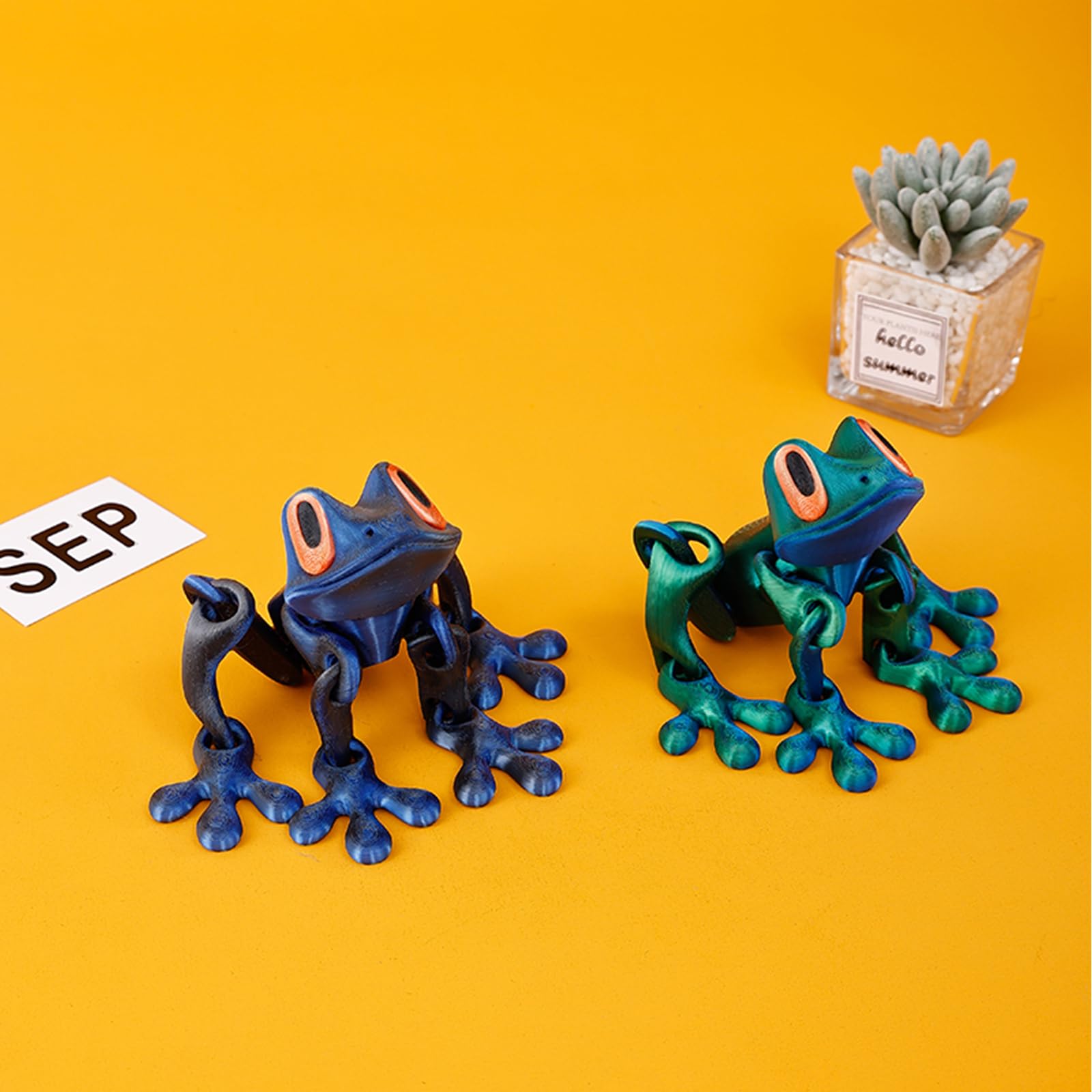 Regalo creativo con rana 3D de YOKUSHI para amantes de las mascotas.