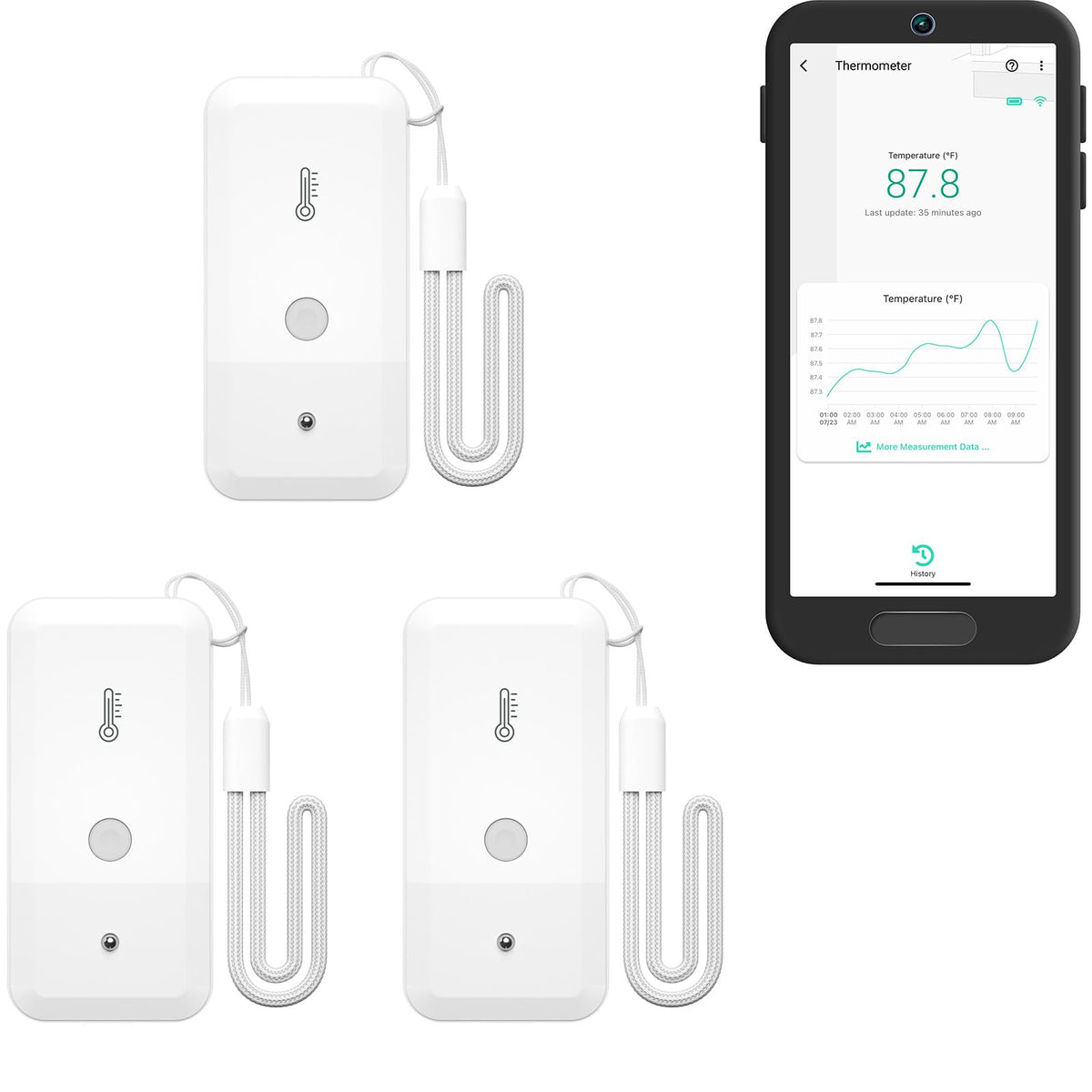 YoLink termómetro inteligente para congelador con pantalla controla la temperatura en tiempo real