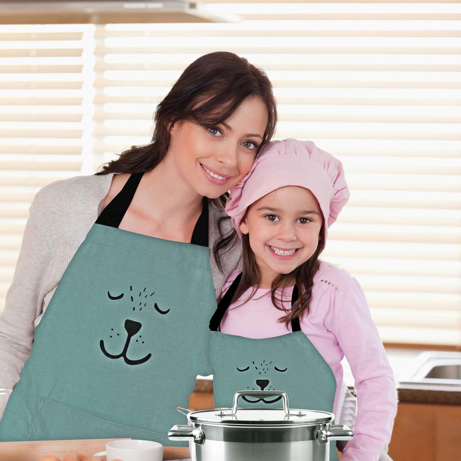 Delantal YOLOPARK para cocina en casa con tela de algodón suave.