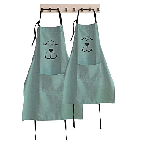 Delantal YOLOPARK para padres e hijos con dibujo de tigre alegre para cocinar.