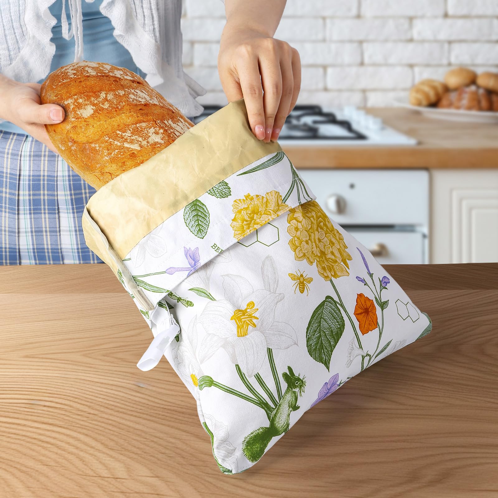 Yolysudo bolsa pan duradera y lavable, opción reutilizable para uso diario