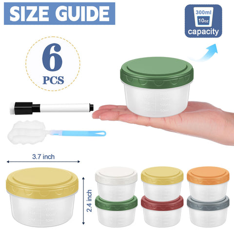 Yomarket contenedores de 10 oz compactos para almuerzos y snacks