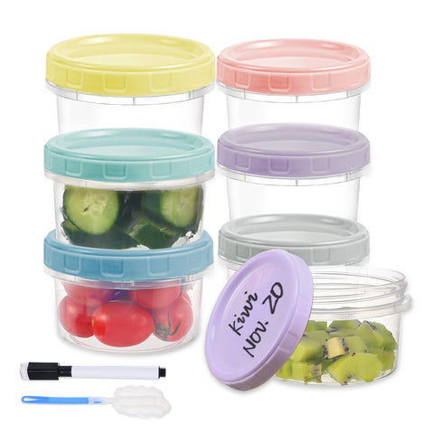 Conjunto de contenedores 8 oz con tapa rosca de Yomarket para snacks y porciones.