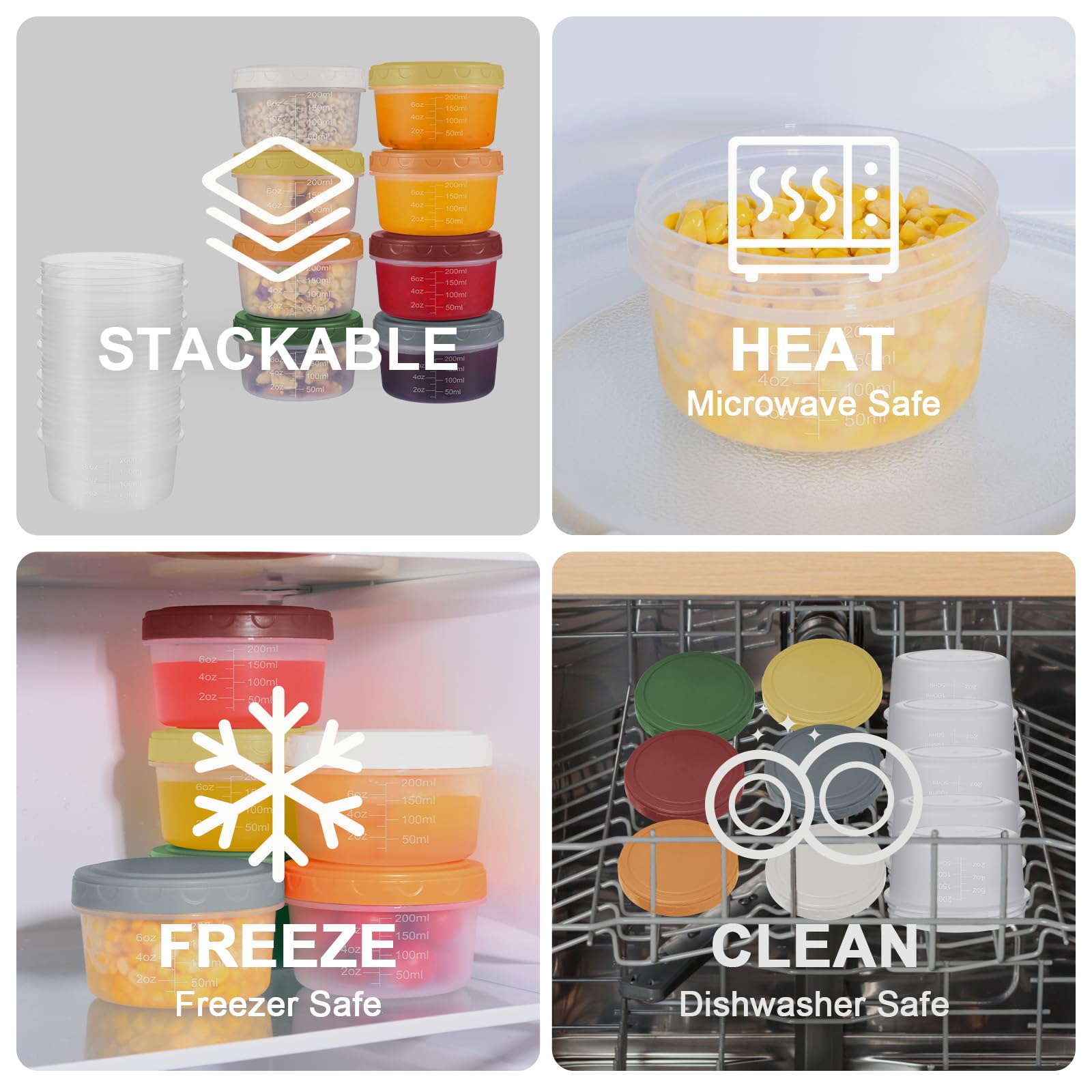 Yomarket contenedores libres de BPA para almacenamiento seguro
