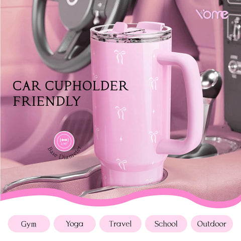 Aislamiento doble de YOME rosa mantiene bebidas frías todo el día.