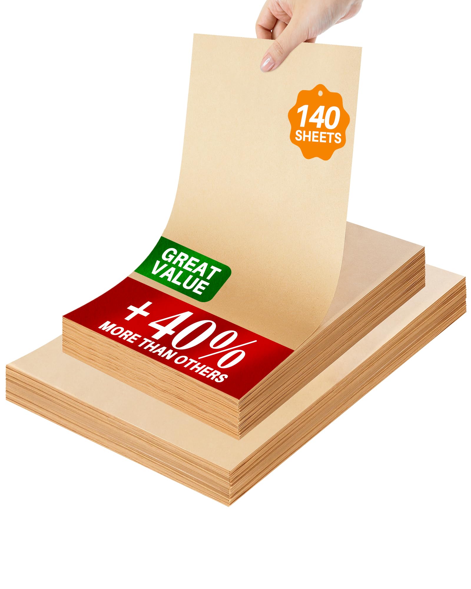 Yomeixte paquete frontal mostrando 140 hojas, valor y cantidad clara
