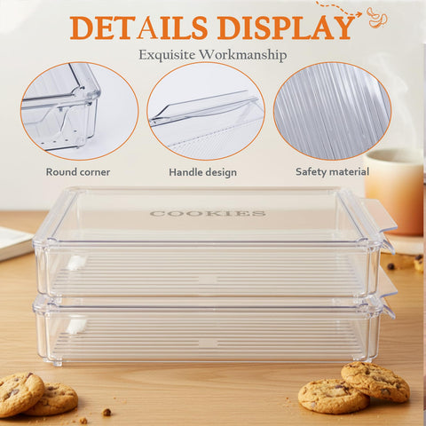 Yomjarl contenedor galletas cajón aislado, acceso rápido
