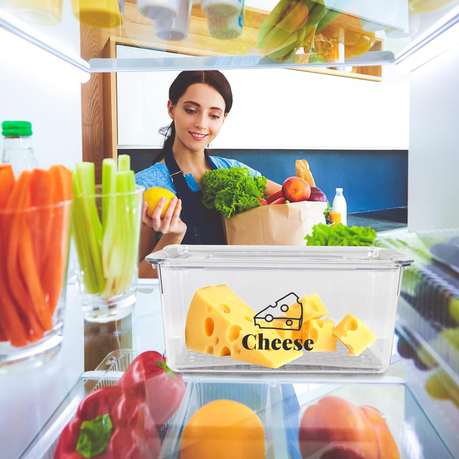 Contenedor Yomjarl para snacks y verduras: organización y almacenamiento ordenado.