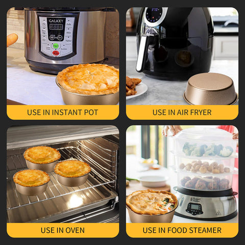 Moldes Yomvzake para tartas mini de 4 pulgadas, ideal para freidora de aire.